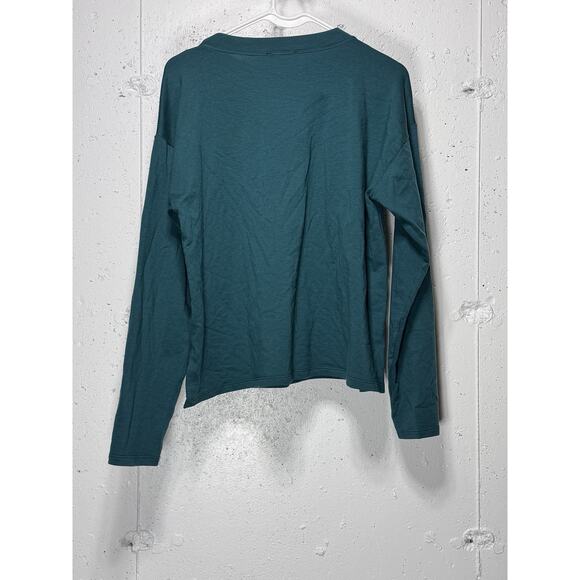 Eileen Fisher Turquois Knit Round Neck Blouse XXS Runs Large. - Picture 3 of 6